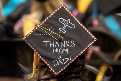 student at commencement