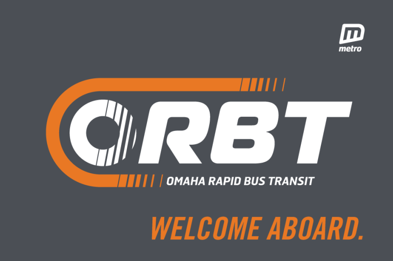 Omaha Metro Bus Rapid Transit Brand Name Logo ORBT Or-Bit