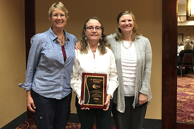 Dr. Becky Pasco Recognized with Distinguished Service Award