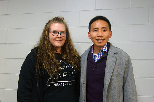 An Nguyen and fellow recipient of the Gilman Award