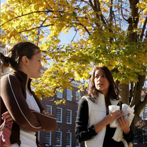 students talking