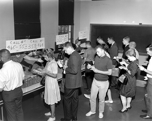 Registering for classes 1965