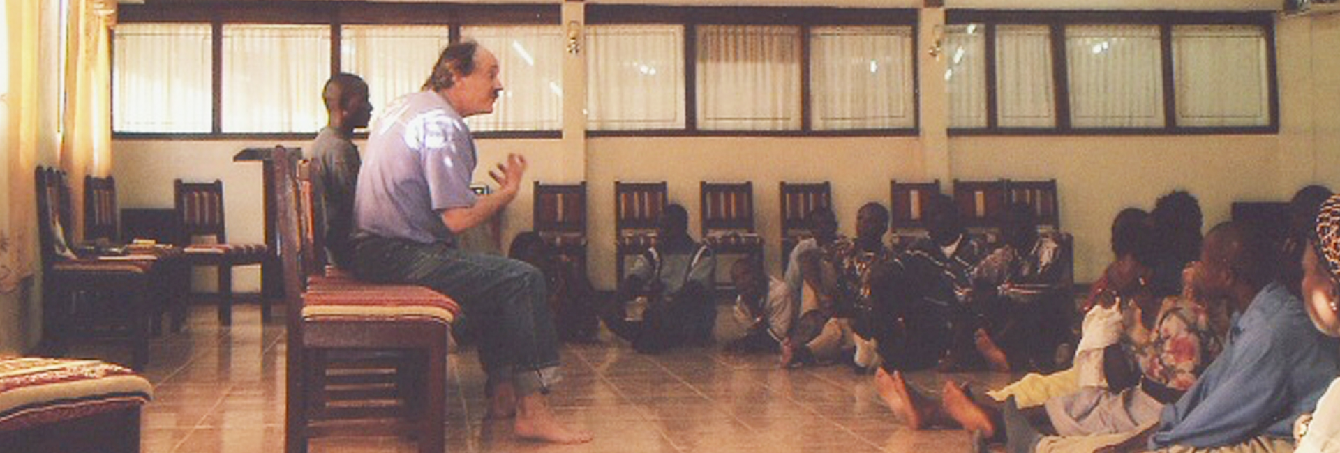 Dr. Doug Paterson runs a Theatre of the Oppressed workshop in Monrovia, Liberia