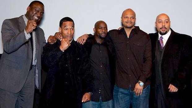 Yusef Salaam (left) poses with the four other members of the Central Park Five