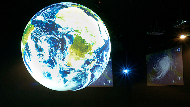 Science on a Sphere on display at NOAA's Earth System Research Laboratory in Boulder, Colorado
