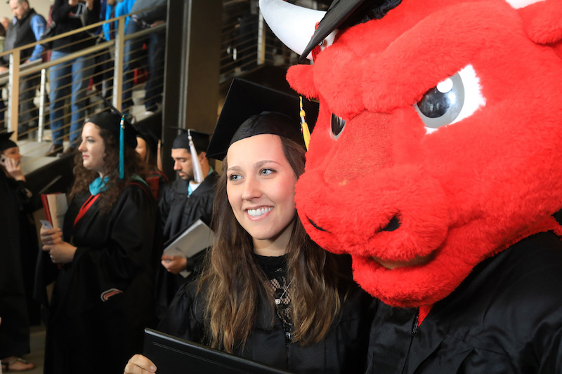 commencement at Baxter Arena