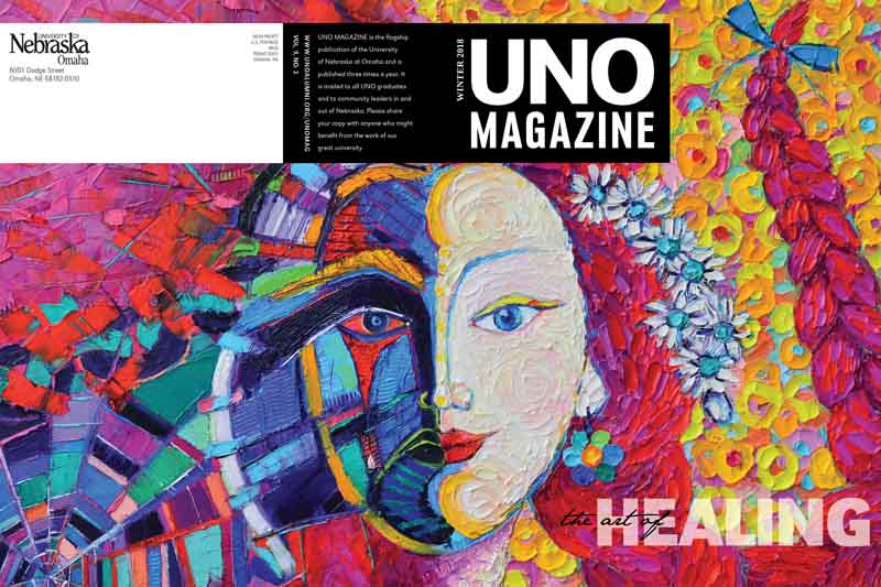 Cover for the Winter 2018 UNO Magazine