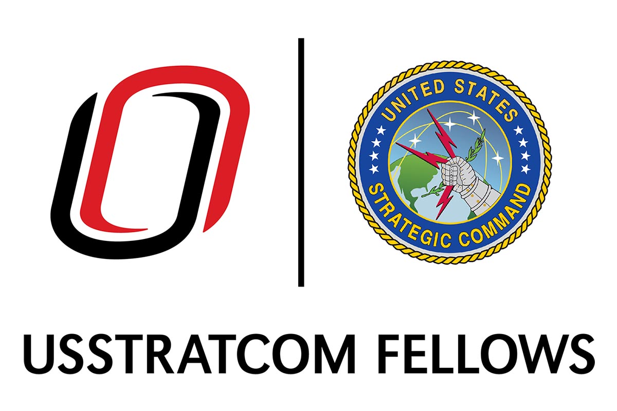 Logos for the University of Nebraska at Omaha and U.S. Strategic Command