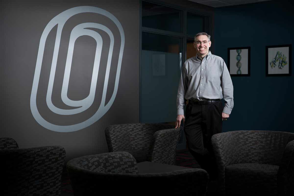 Paul Davis, Ph.D., stands in the offices of the UNO Health Careers Resource Center