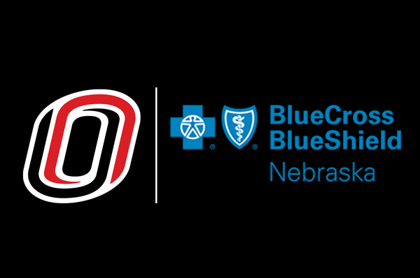 Logos for UNO and Blue Cross Blue Shield of Nebraska