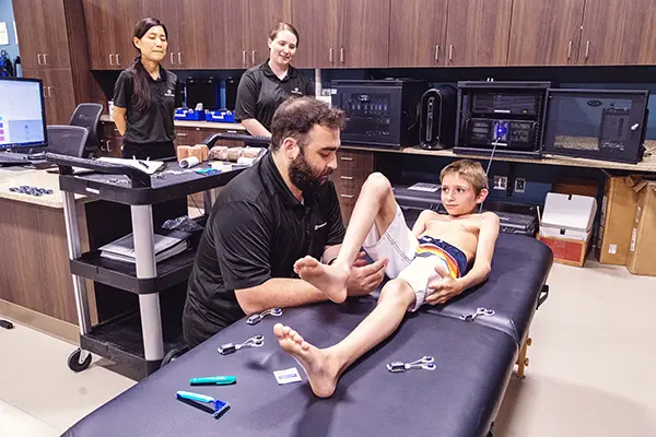 Theo in the research lab