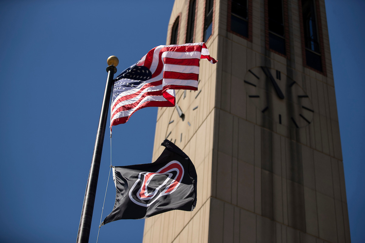 flags on campus