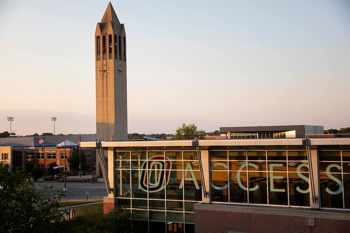 Campanile and library Access wrap