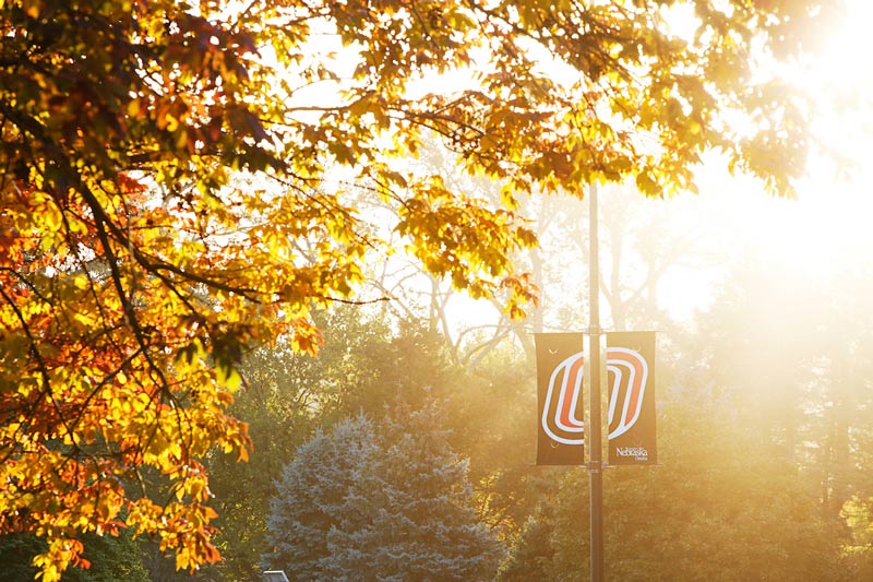 fall on campus