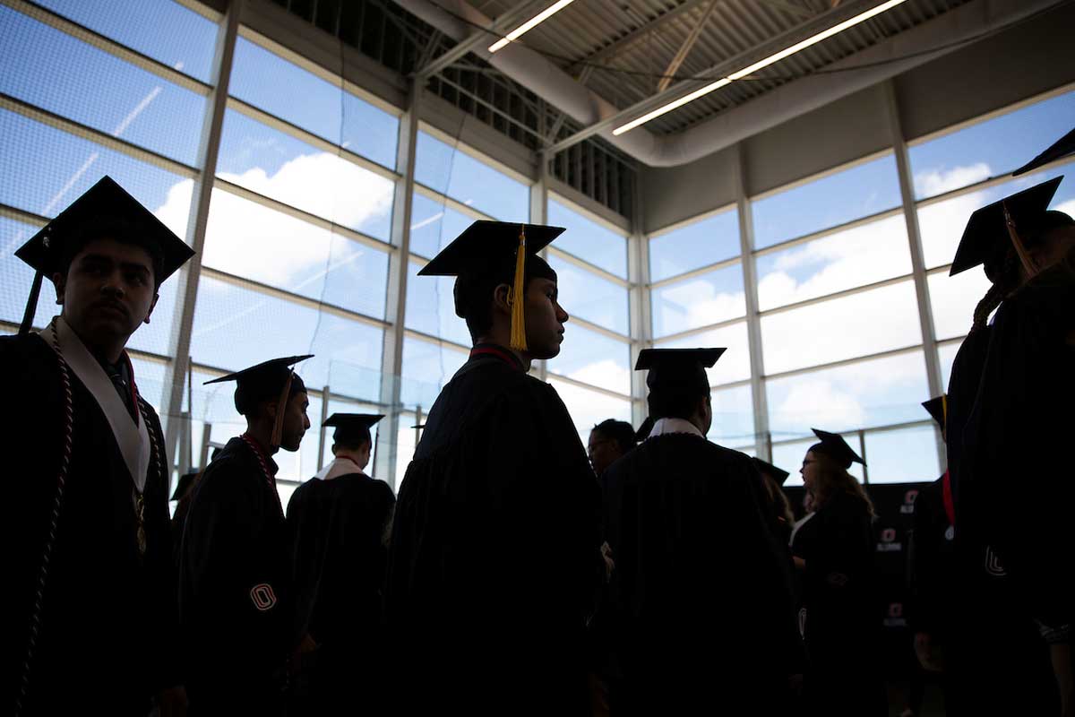 A photo from UNO's May 2019 Commencement ceremonies