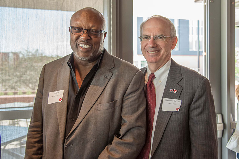 Tim Clark and Chancellor Jeffrey Gold