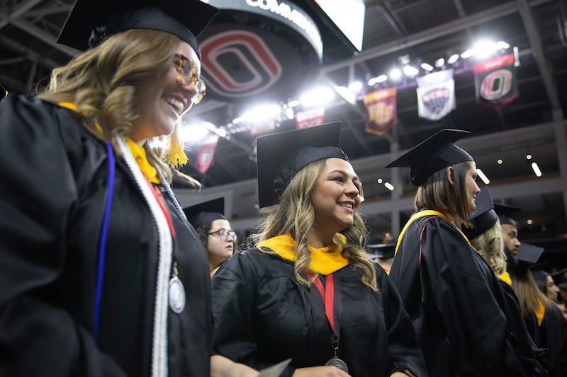 commencement at Baxter Arena