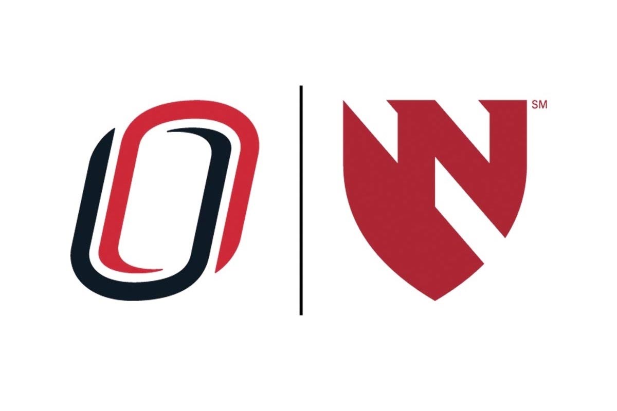 The UNO and UNMC logos.