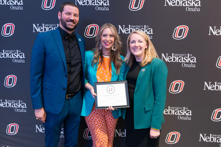 Angie Centarri accepting her Advisor of the Year Award in 2026