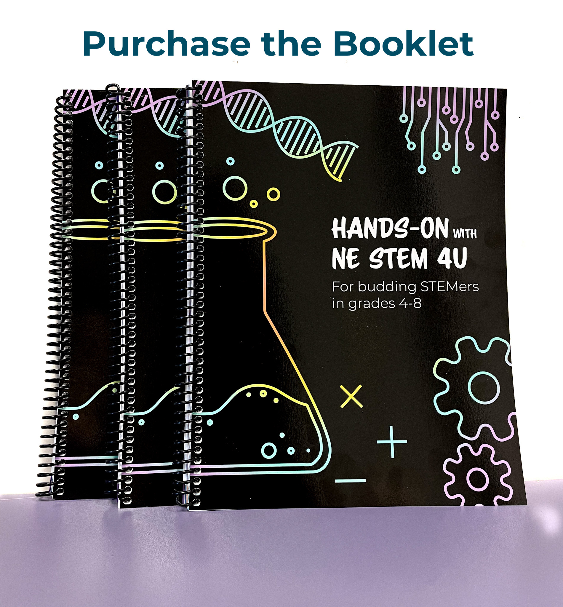 An image of the Physical copy of the NE STEM 4U booklet