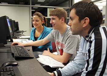 students at computer