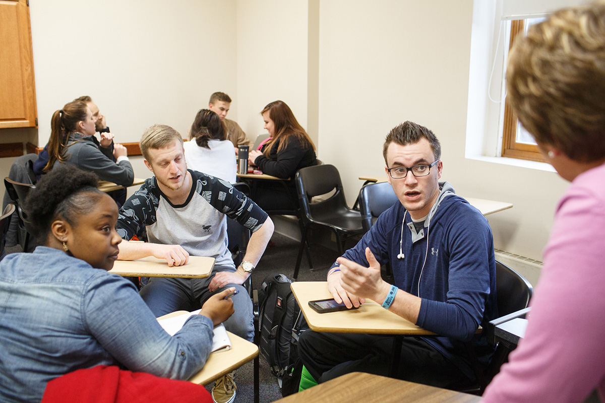 student walking on campus