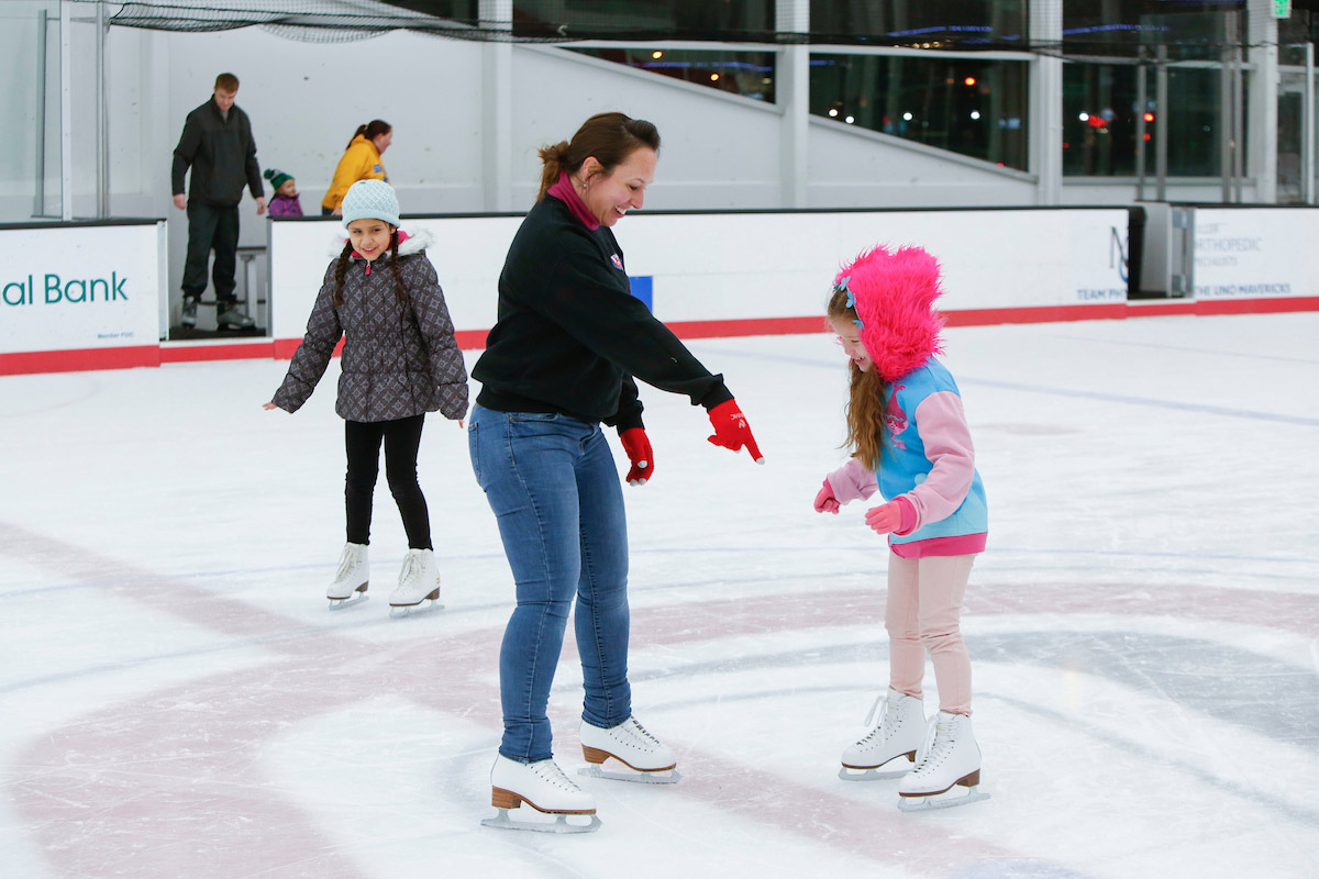 ice skating at Baxter Arena