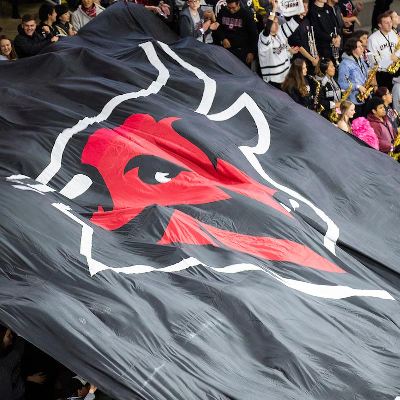 UNO fans unfurl the banner