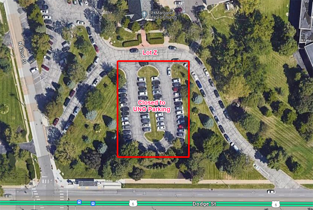 Map of closed area in SMM lot Z