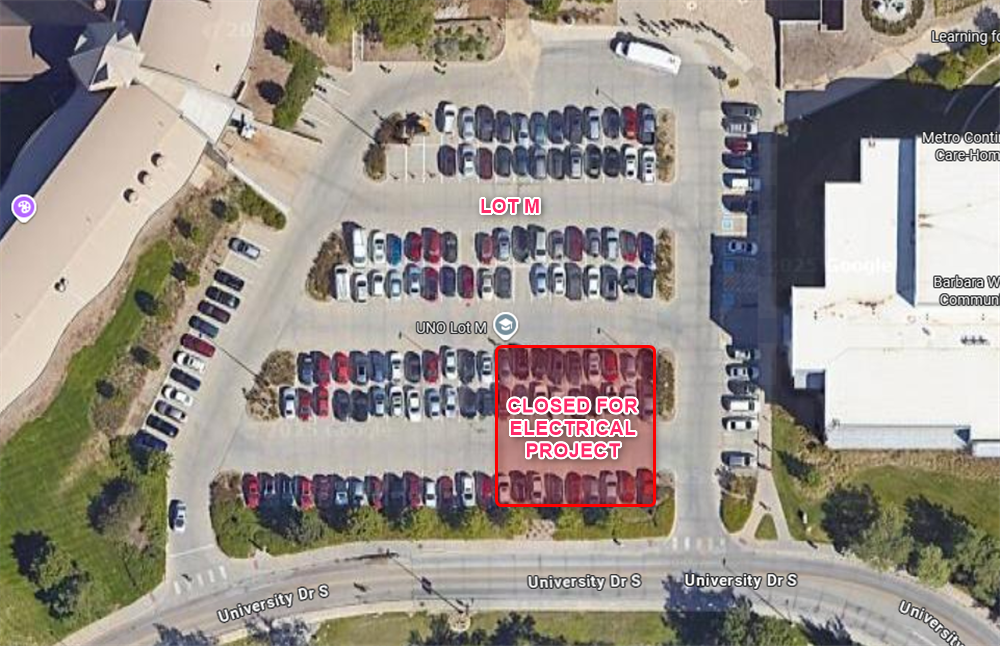 diagram of area closed in lot m