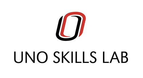 UNO Skills Lab logo featuring a stylized red and black letter ‘O’ above the words ‘UNO Skills Lab.