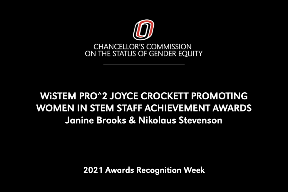 WiSTEM Pro^2 Joyce Crockett Promoting Women in STEM Award power point slide