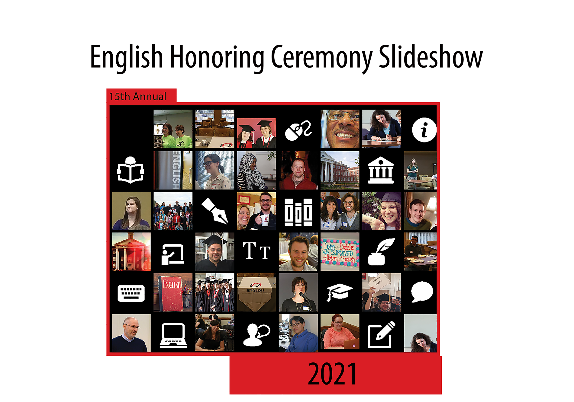 Picture of English faculty, students, and staff