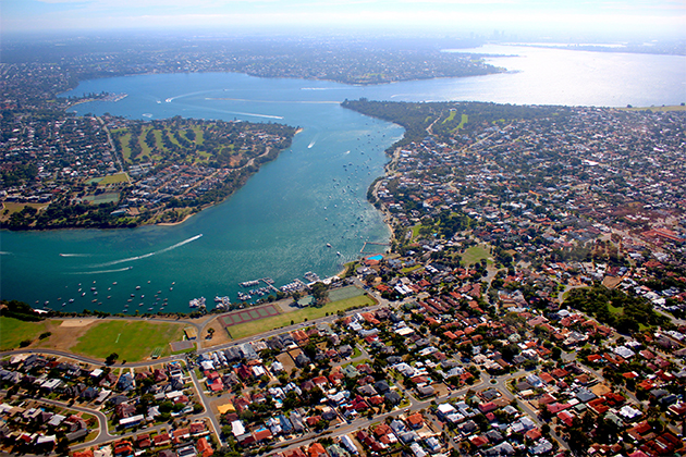 aerial view of a city