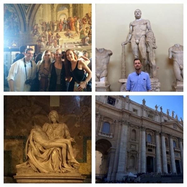UNO Students visit the Vatican Museum during the Study Abroad Course titled History in Italy--Rome & Pompeii