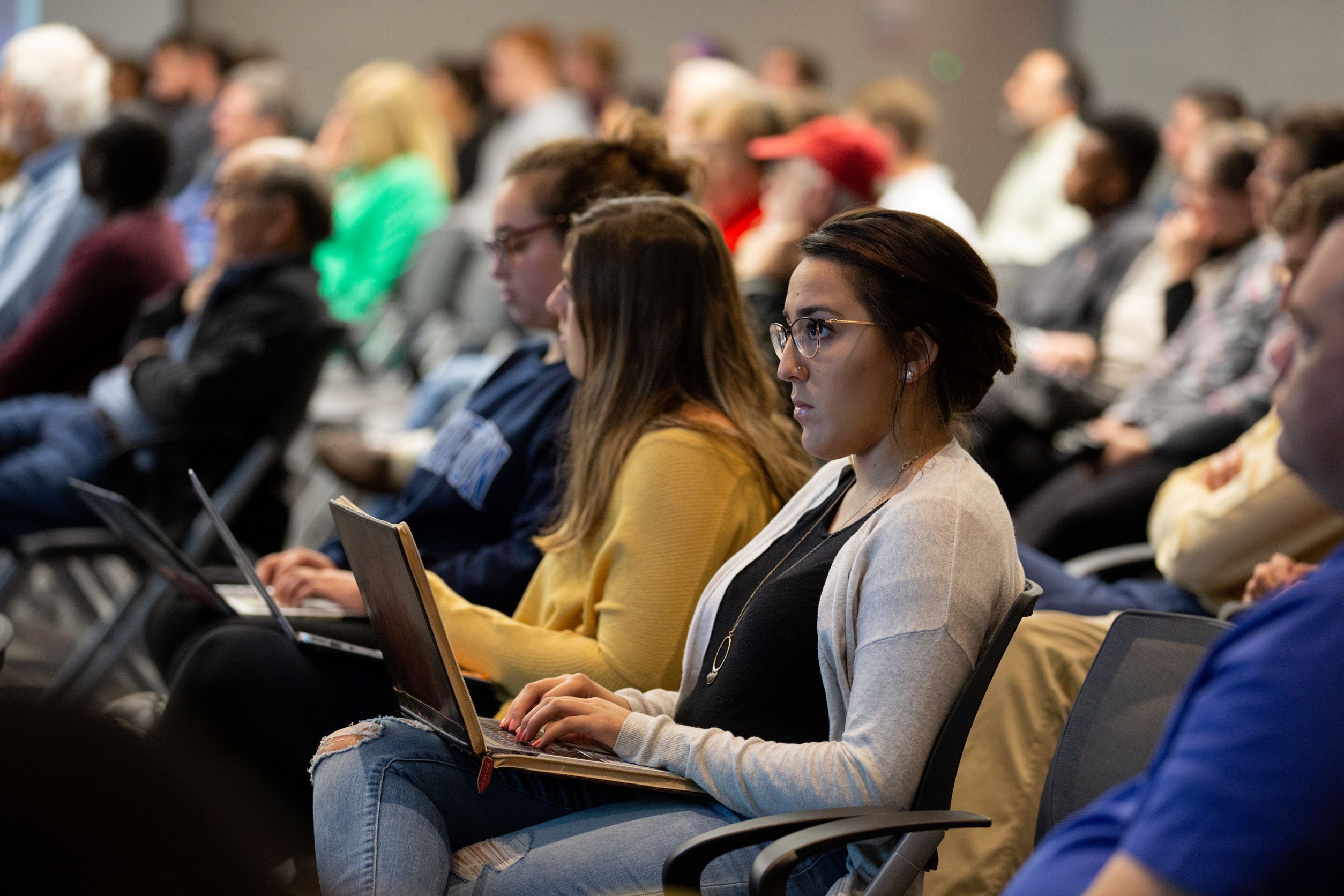 student in lecture