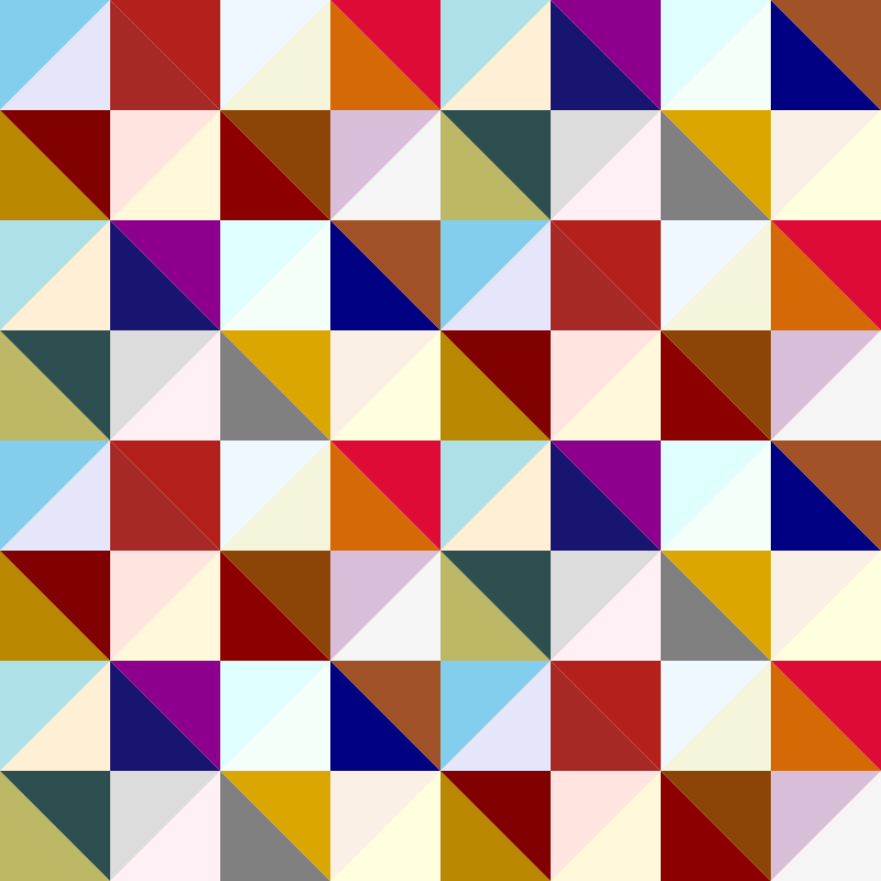 A checkerboard design with various colors.