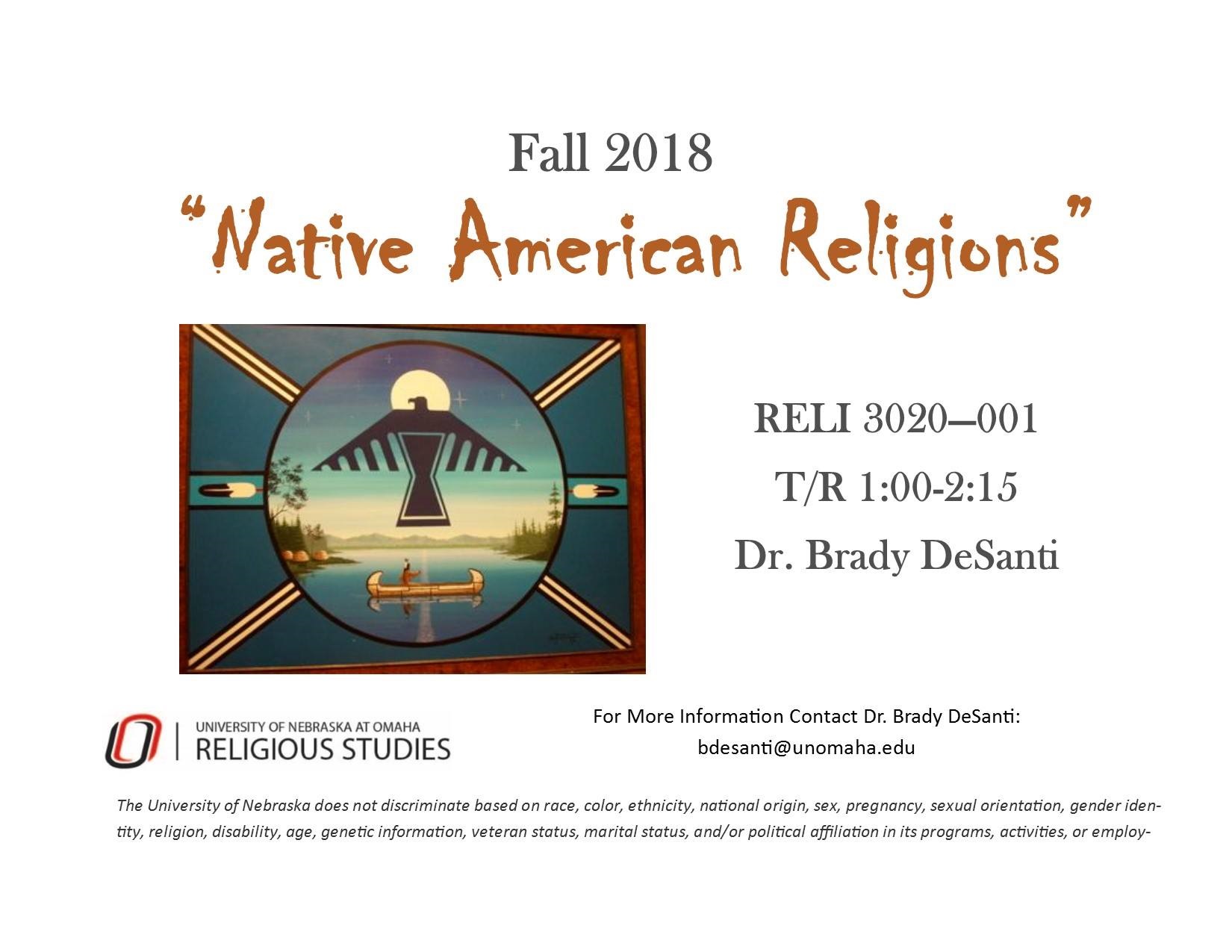 Native American Religions Fall 2018