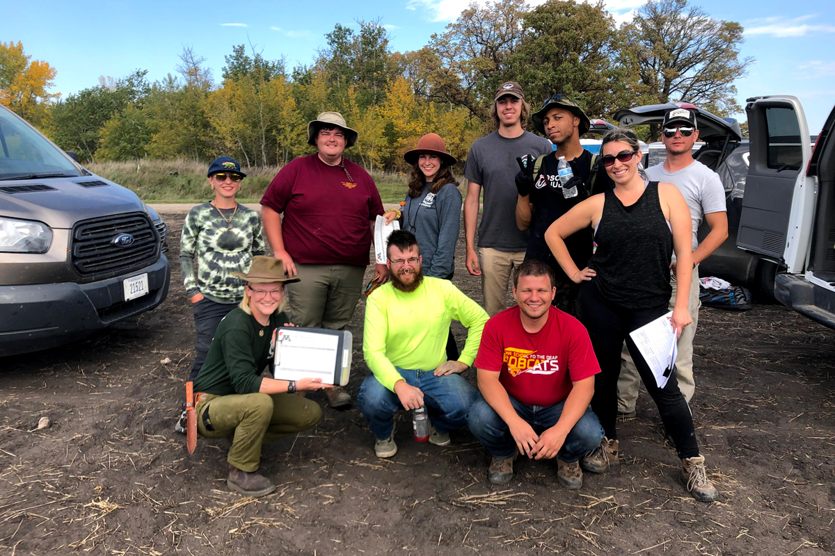Group picture of the 2021 soil judging team prior to the competition.