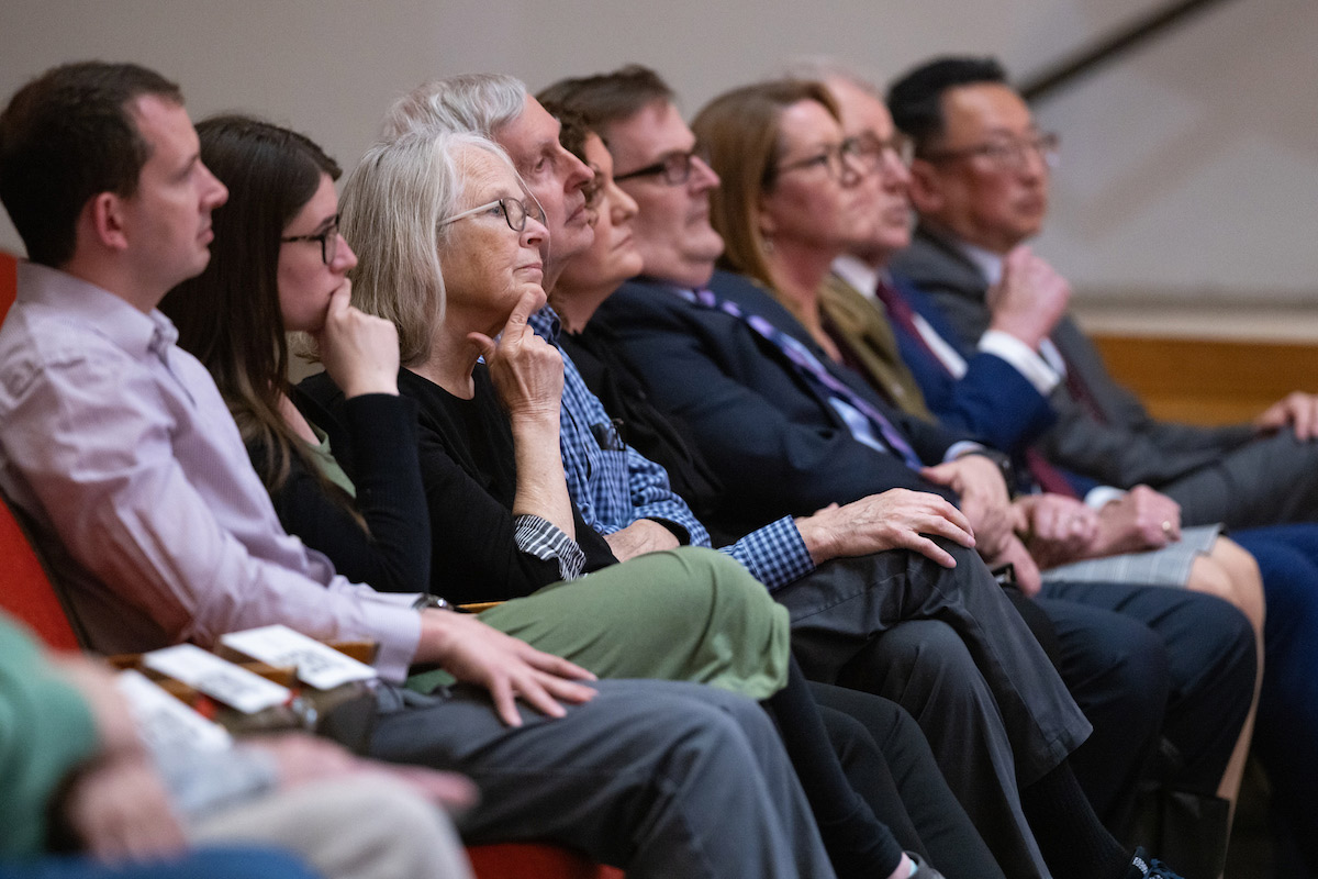 A sideview of the audience