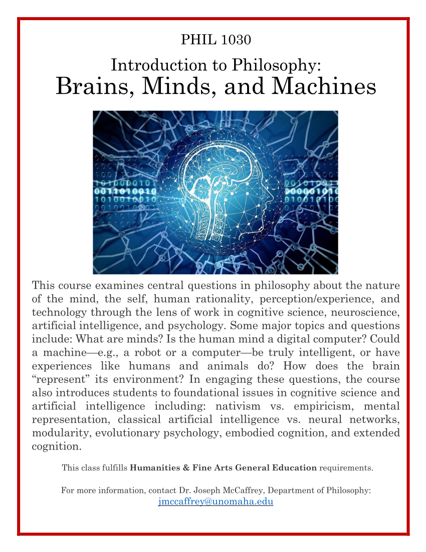 Fall 2022 Brains Minds and Machines Flyer