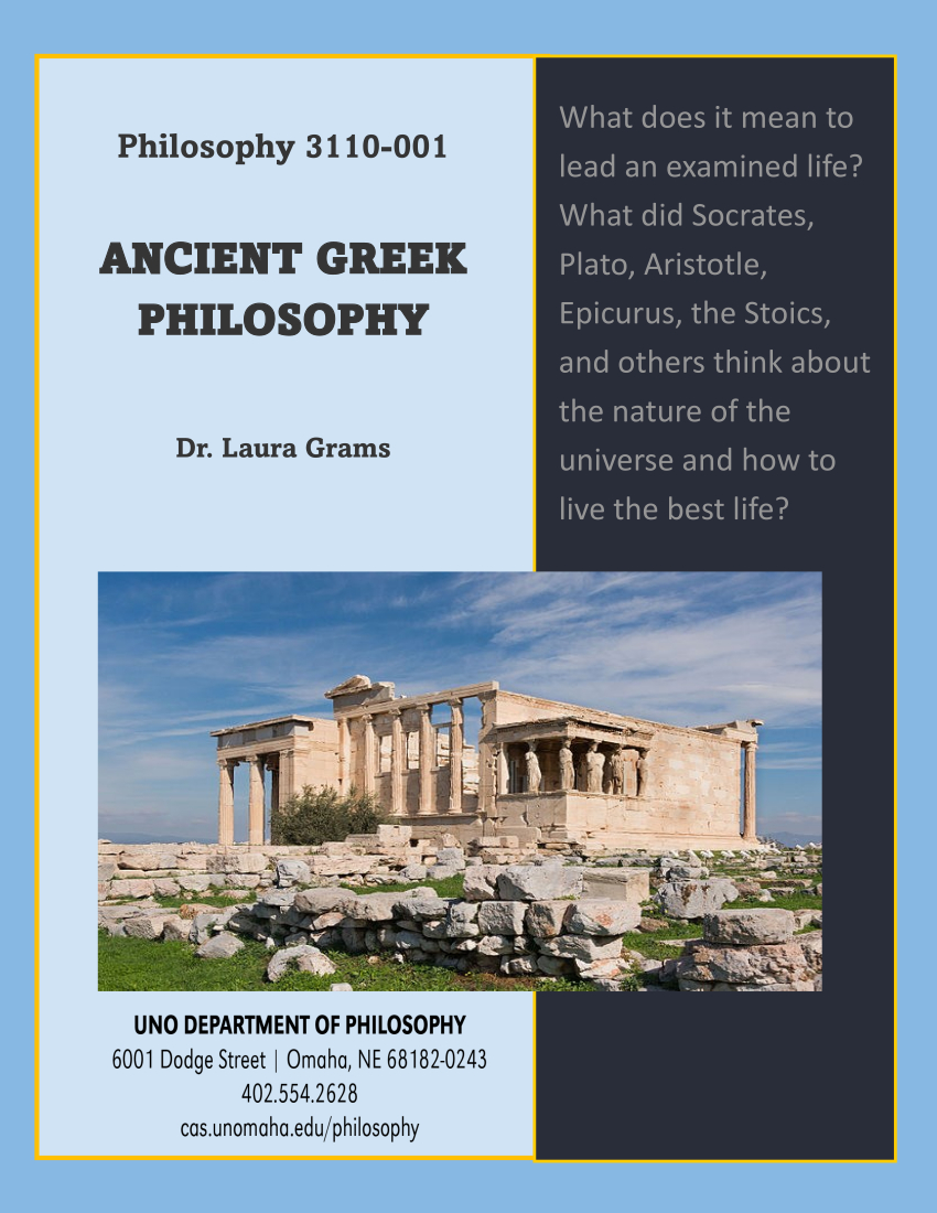 Fall 2022 Ancient Greek Philosophy