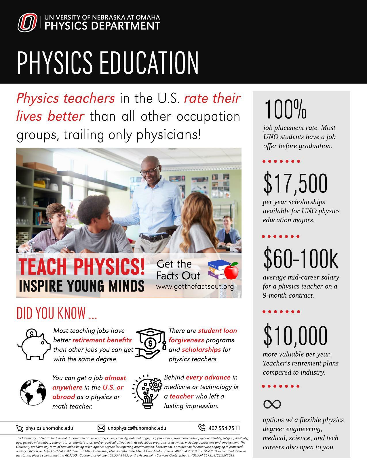 flyer for physics education concentration