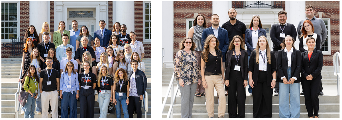 BOLD students in front of Arts and Sciences Hall. 