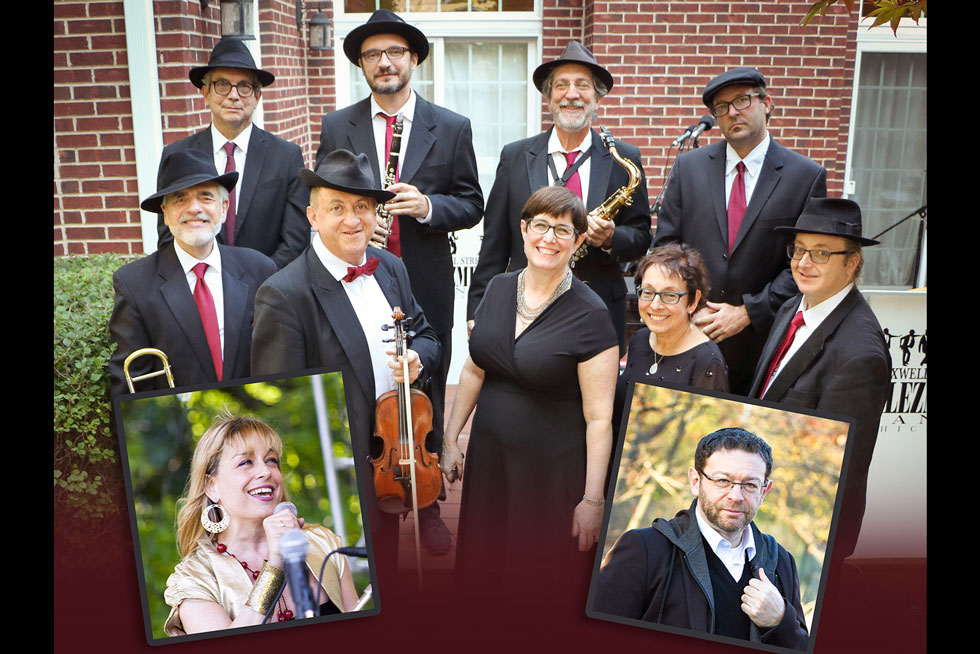A group photo of band members holding instruments in an outdoor setting.