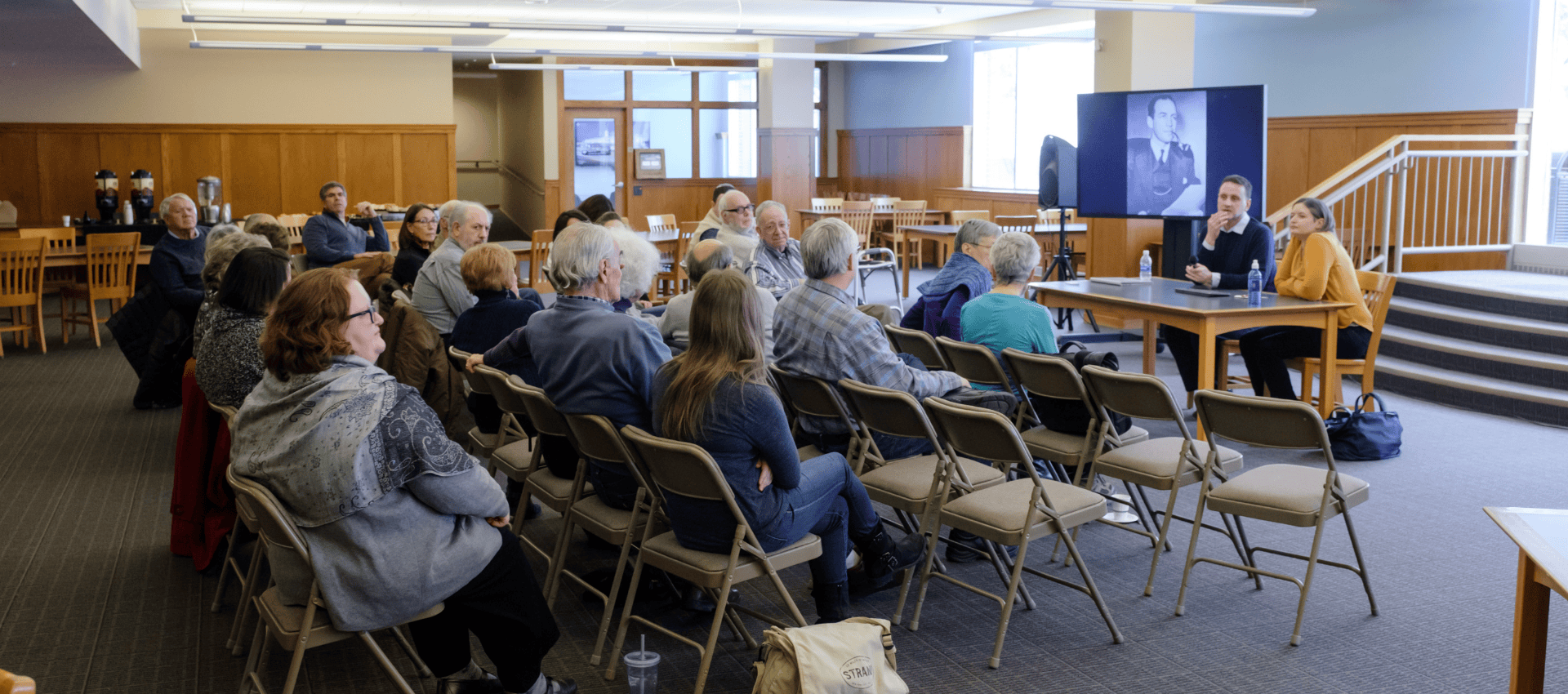 Attendees gather at a Schwalb event.