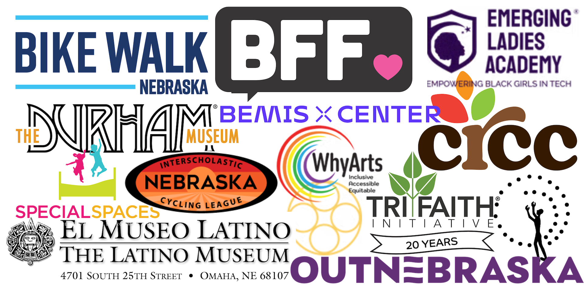 Logos of programs partnering with UNO HIA.