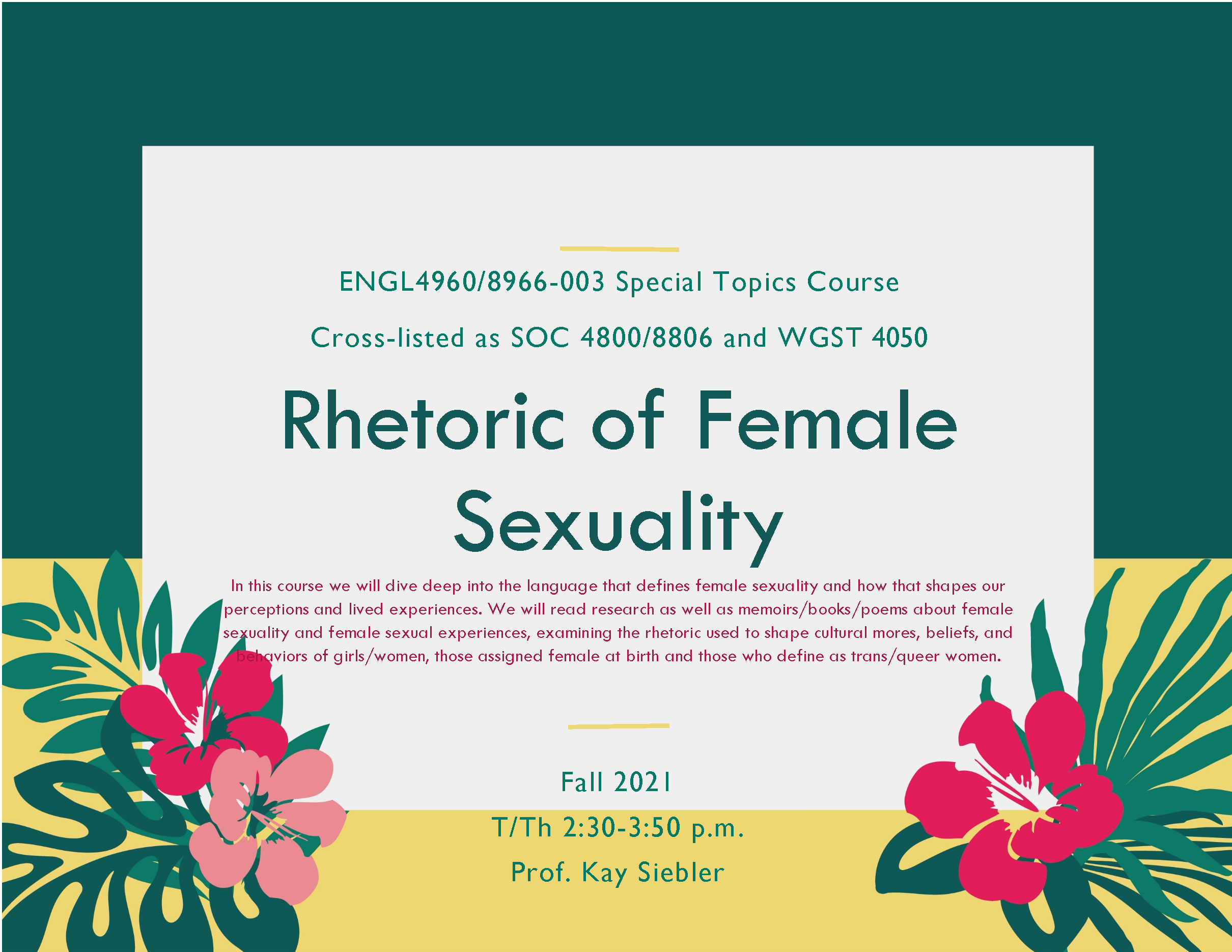 Fall 2021 Course Offering