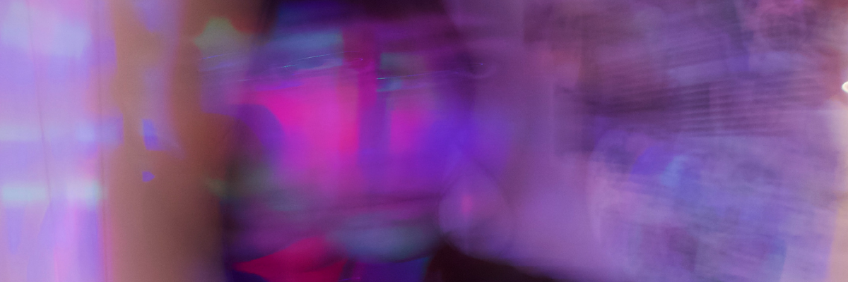 An abstract image of a person's face.