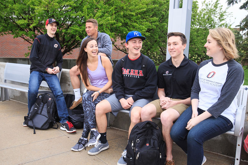 Scholars in front of Mammel Hall